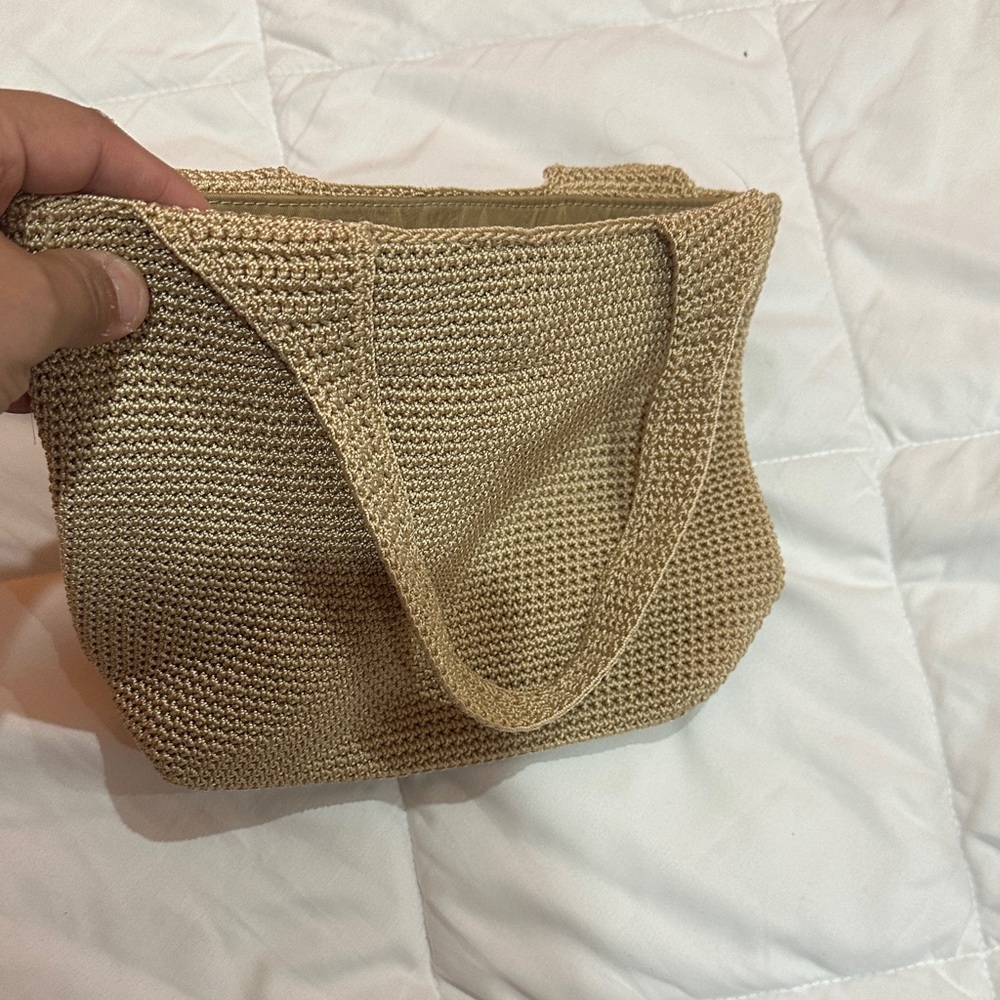 NEW THE ZAK Elegant Tan Knit Women's Bag - Picture 5 of 6